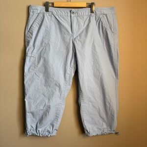 Jessica Womens Vintage Y2K Modern Fit Capris Light Blue Cargo Pants 18 Gorpcore